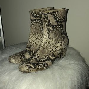 Free People Cecile Ankle Boot — TAN SNAKE — S40